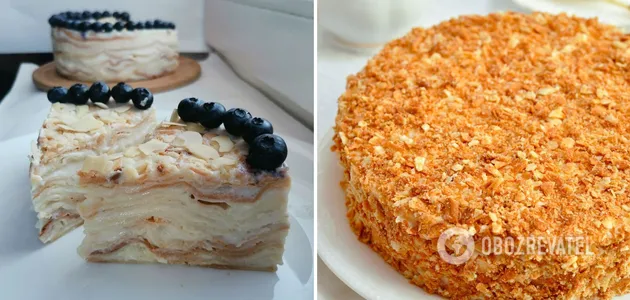 Рецепт Наполеона на сковороде без выпечки