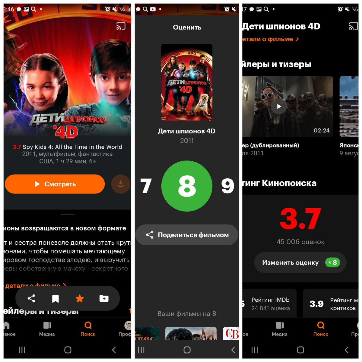 Постер+моя оценка на кинопоиске