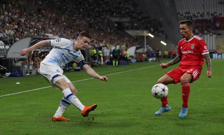    Капитан «Динамо» Киев Виктор Цыганков идет в атаку. Фото: Reuters