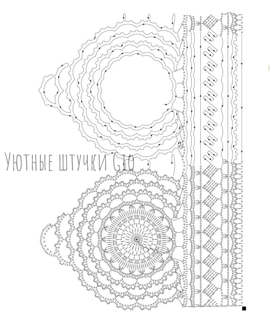 Узоры крючком со схемами для обвязки - кайма