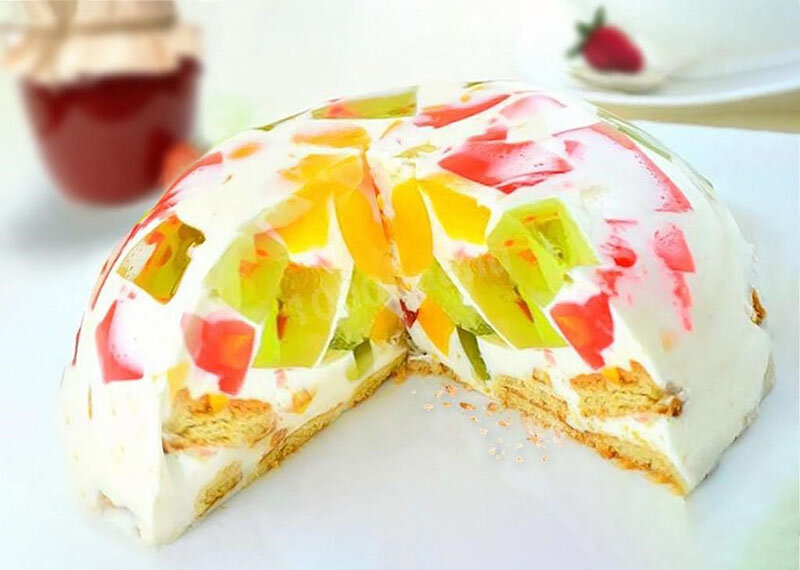 Торт Битое стекло с бисквитом рецепт с фото пошагово
