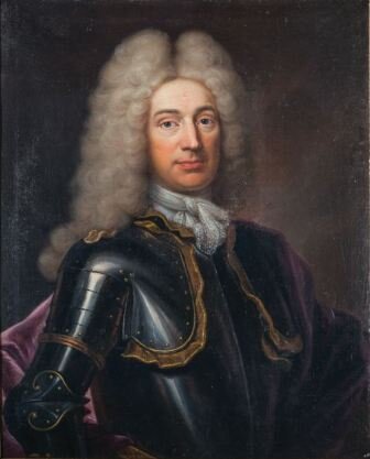 Гиацинт Риго, круг. "Портрет неизвестного в кирасе". Франция, первая половина XVIII в. Холст, масло. БСИИ ASG. Инв. № 02-2907 