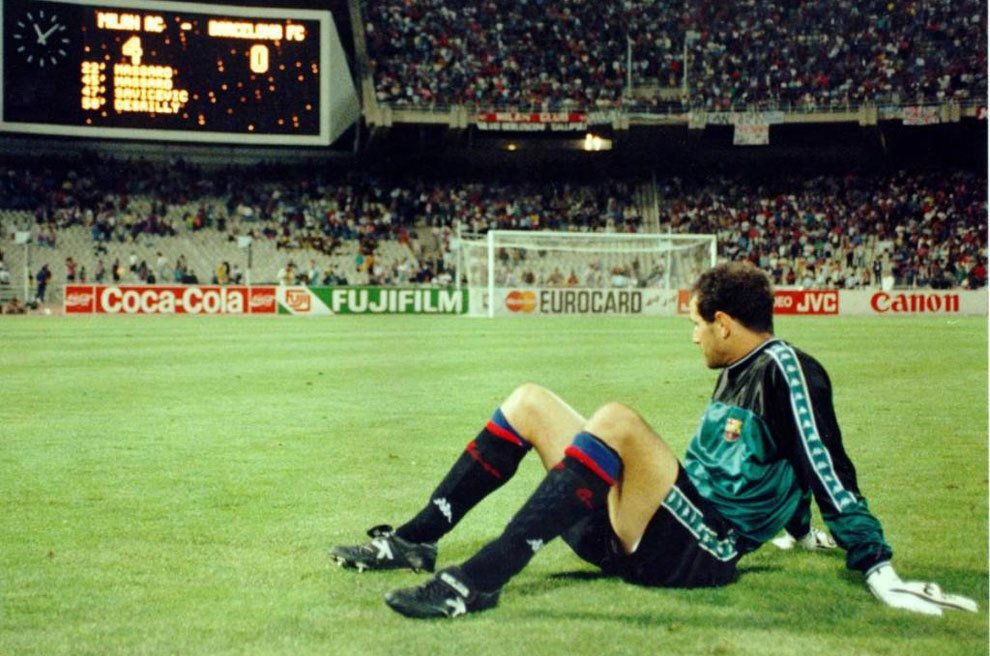 Вратарь Барселоны Субисарета, после разгрома от Милана в финале Лиги Чемпионов