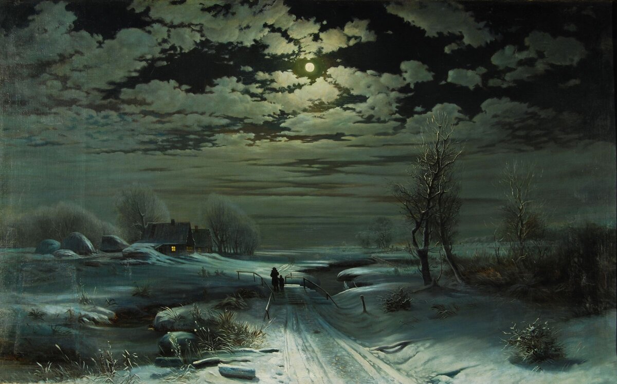 Евдоким Волошинов. Лунная ночь. 1890-е. Сумской областной художественный музей им. Н. Х. Онацкого