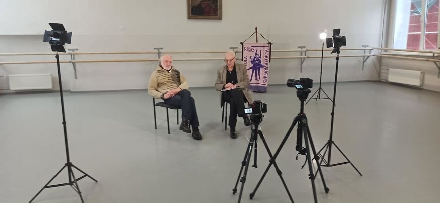 Съемка интервью в Риге За кадром