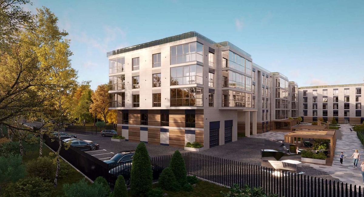 Рендер внутренней территории комплекса.