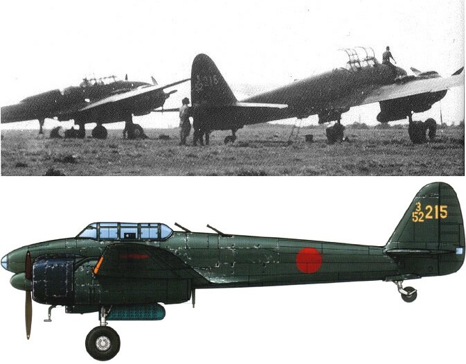 J1N1-S "поздний", 352-ой корпус, 4-ая эскадрилья, авиабаза Омура, 1945 год. Пилотам корпуса принадлежат две последние заявки на победы, одержанные на Гекко: 26 июля 1945 года. 