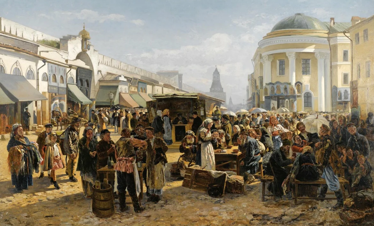 В. Маковский. Толкучий рынок в Москве