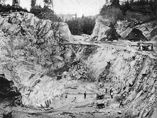     Рускеальский карьер, 1901 год. Фото из архива краеведа А Хенинена (Финляндия)