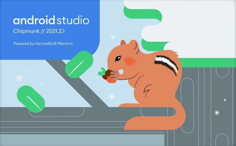 Заставка Android Studio Chipmunk
