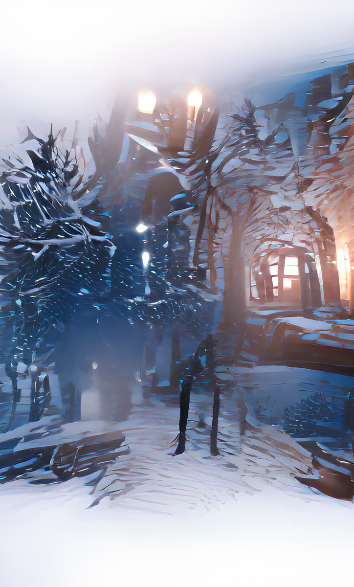 Пермская школа длинной зимней ночью