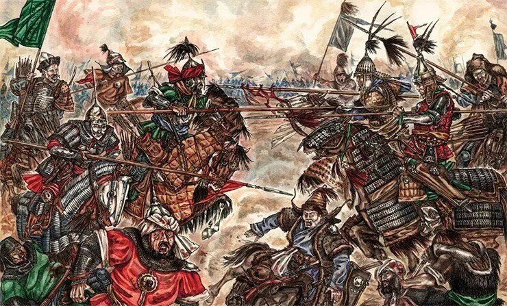 Битва казахского воиска и джунгарских феодалов, 1718 год. фото из topwar.ru
