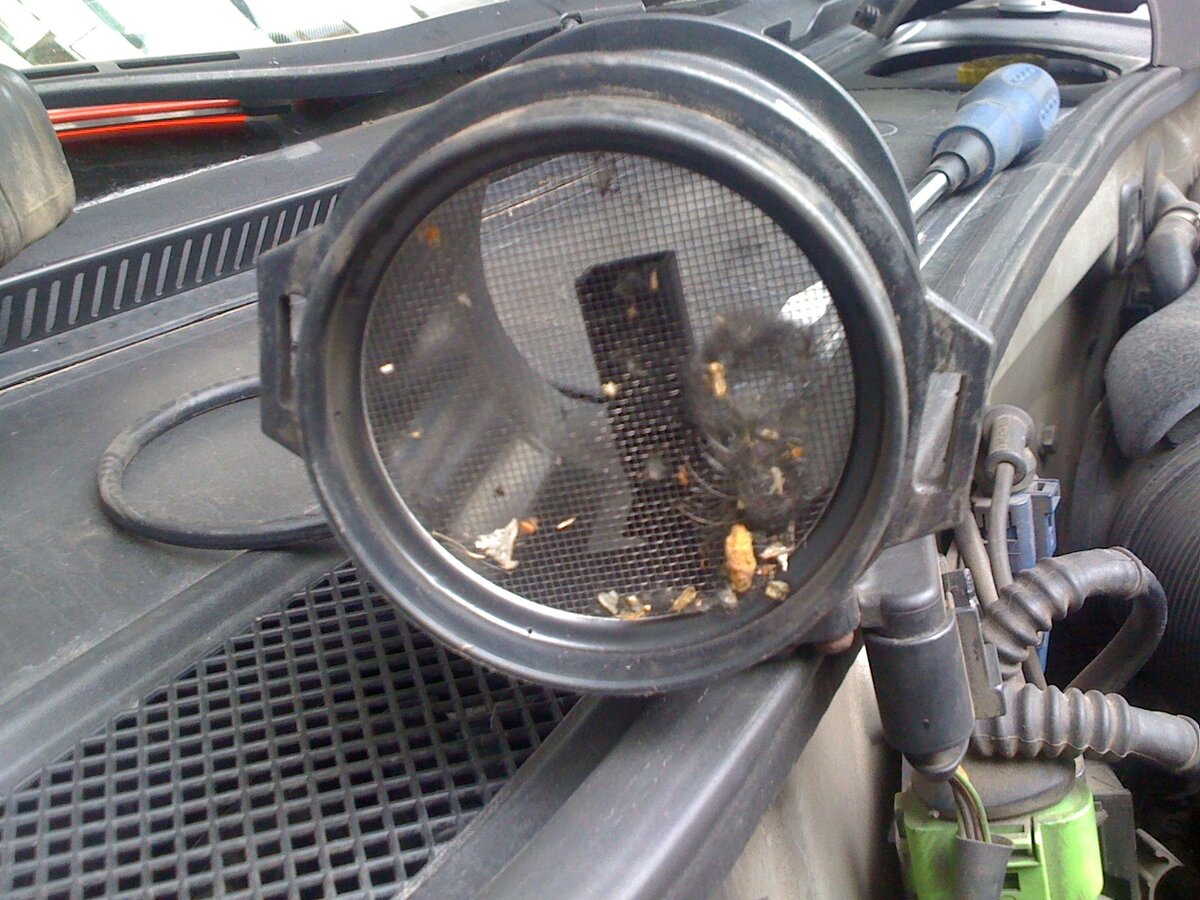 В таком состоянии датчик не может корректно определять количество воздуха 