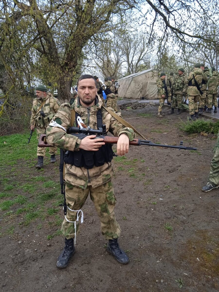 На фото:  Захид Меджидов с позывным «Лезгин» из батальона «Ахмат». 