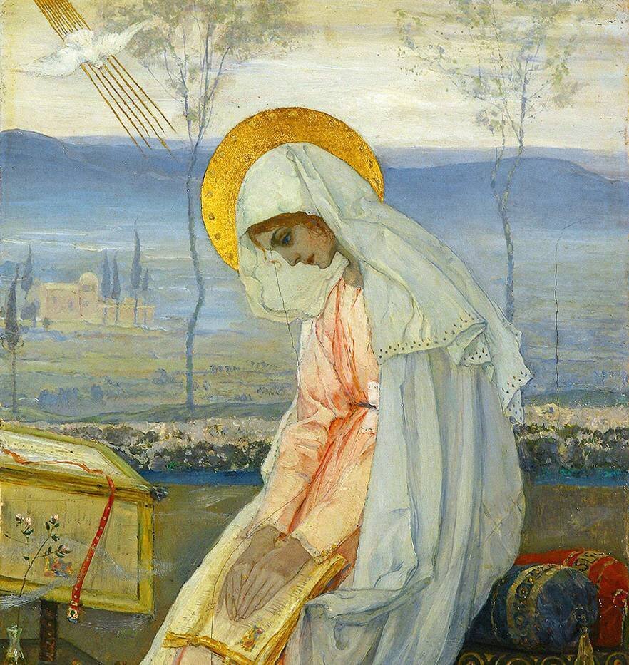 Михаил Васильевич Нестеров "Благовещение Пресвятой Богородицы" (1898 г.) Фрагмент.