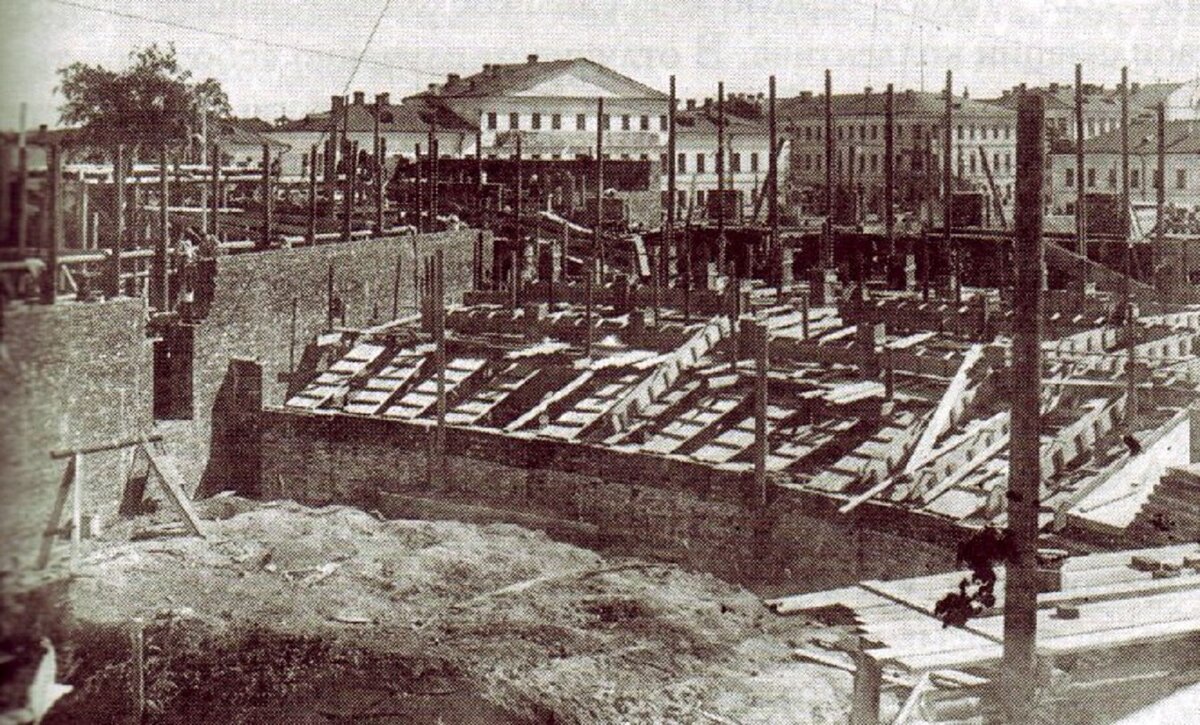 Строительство здания театра. 1931 год.