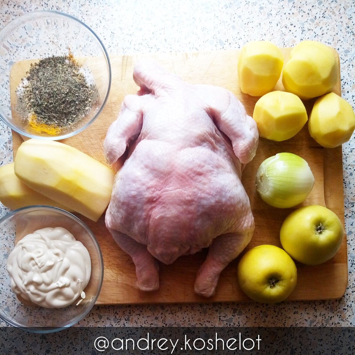 Фаршированная курица, рецептов, фото-рецепты