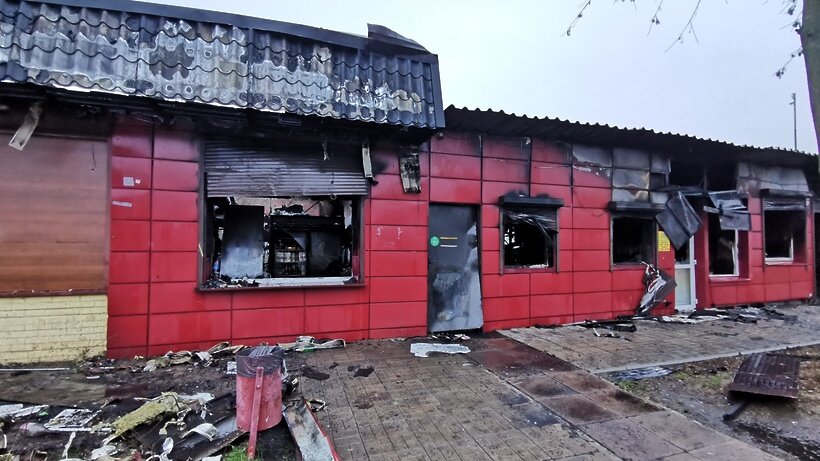    Последствия пожара на площади 300 кв. м в Подольске ©Галина Добрынина РИАМО в Подольске