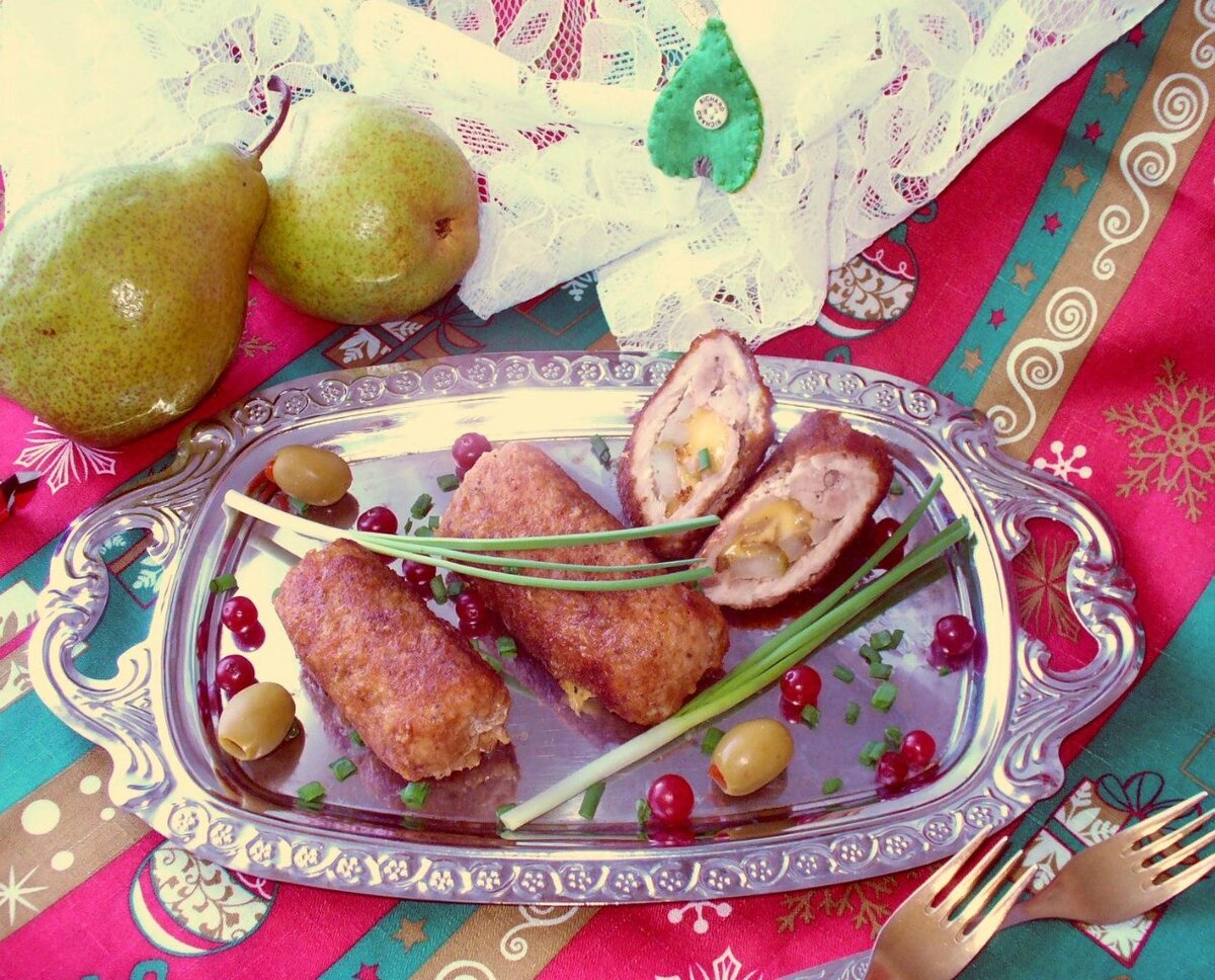 С сыром и грушей