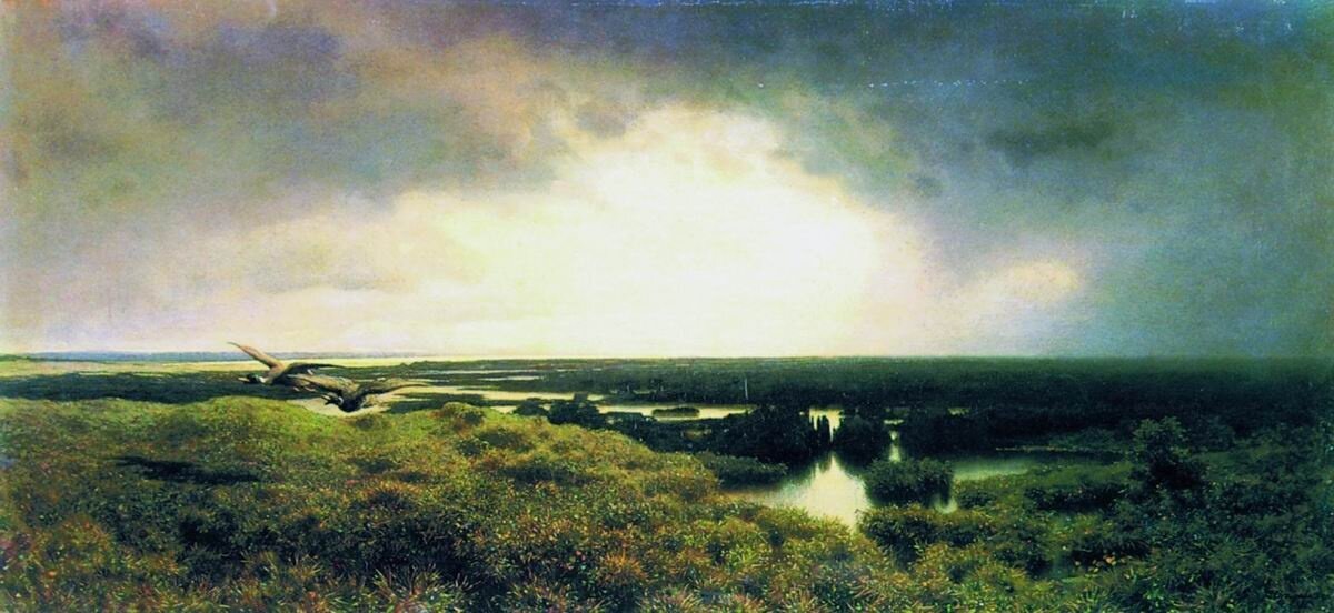 "Болото", П.А. Суходольский. 1863. Третьяковская галерея, Москва. И эту работу тоже приобретет один из самых известных коллекционеров картин.