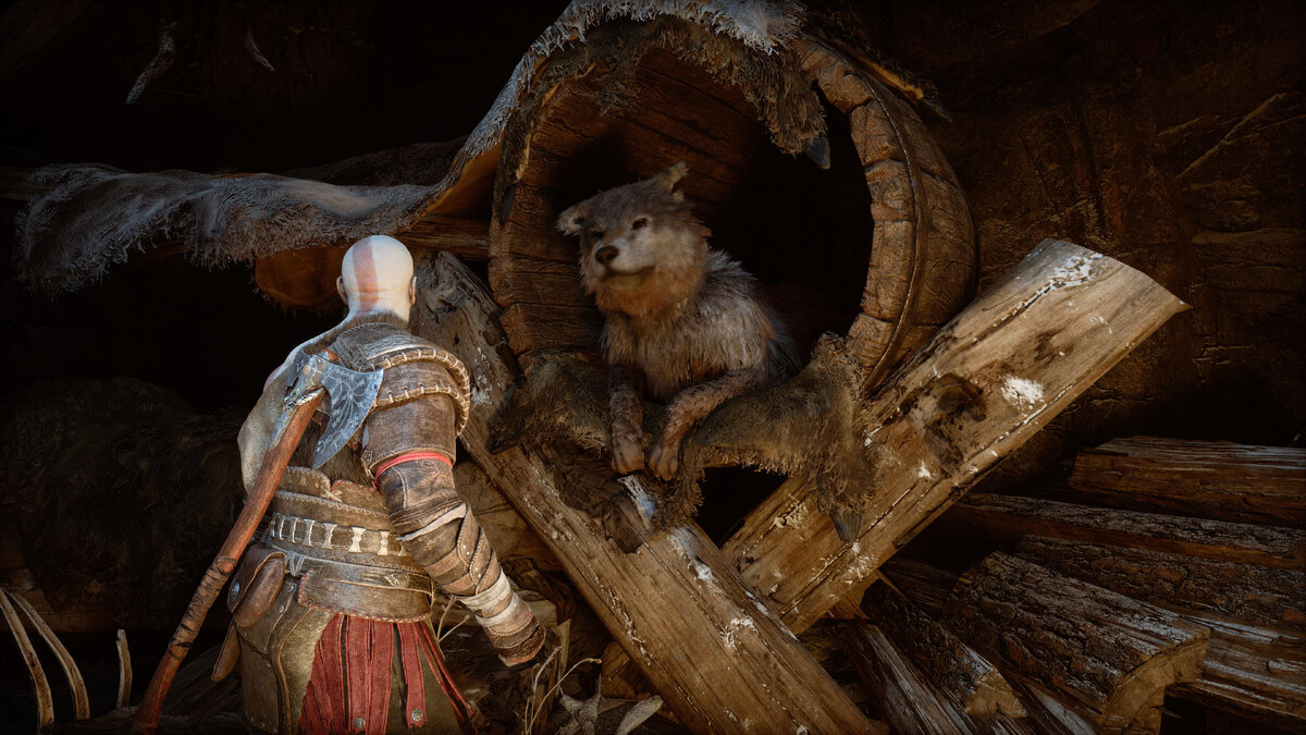 Дом у Кратоса и Атрея все тот же. Хотя выглядит все теперь совсем иначе - после смерти Бальдра пришла долгая зима перед Рагнареком