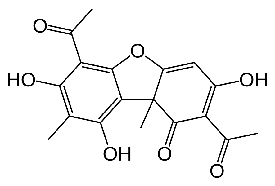    Формула усниновой кислоты / © wikipedia