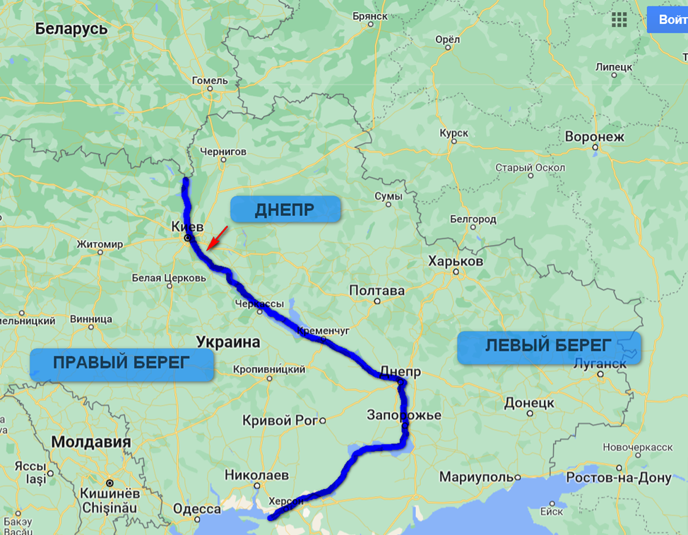 Карта украины река днепр на карте