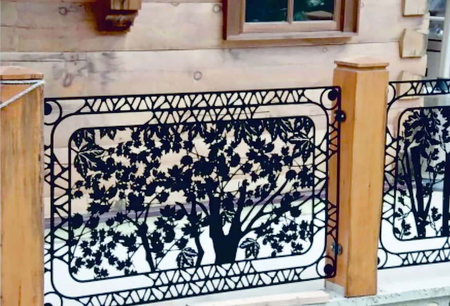 Живописные ограждения для деревянного дома. Яндекс картинки.