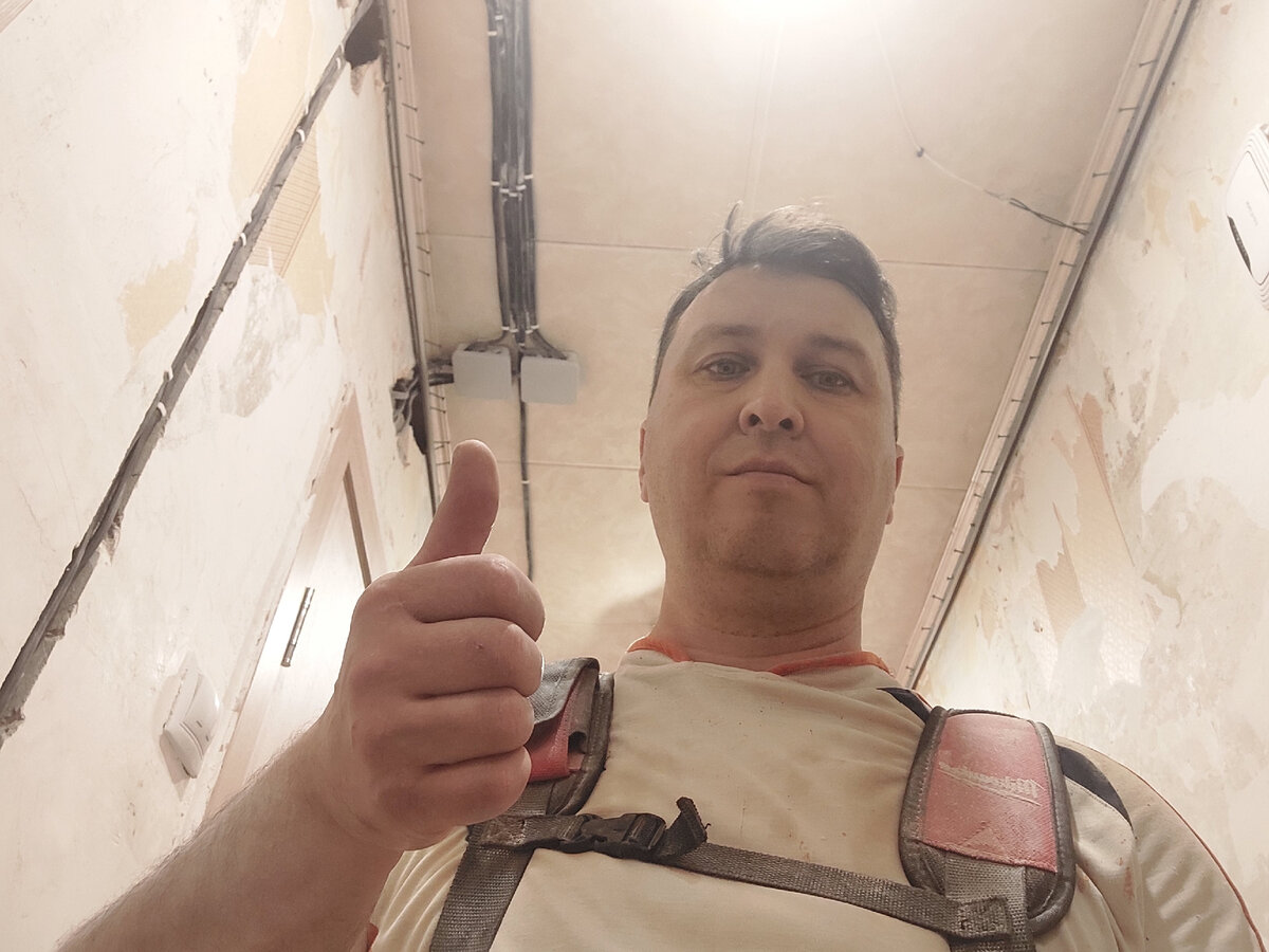 Электромонтаж без гофры.