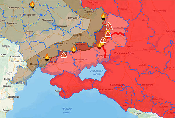 Интерактивная карта военной спецоперации