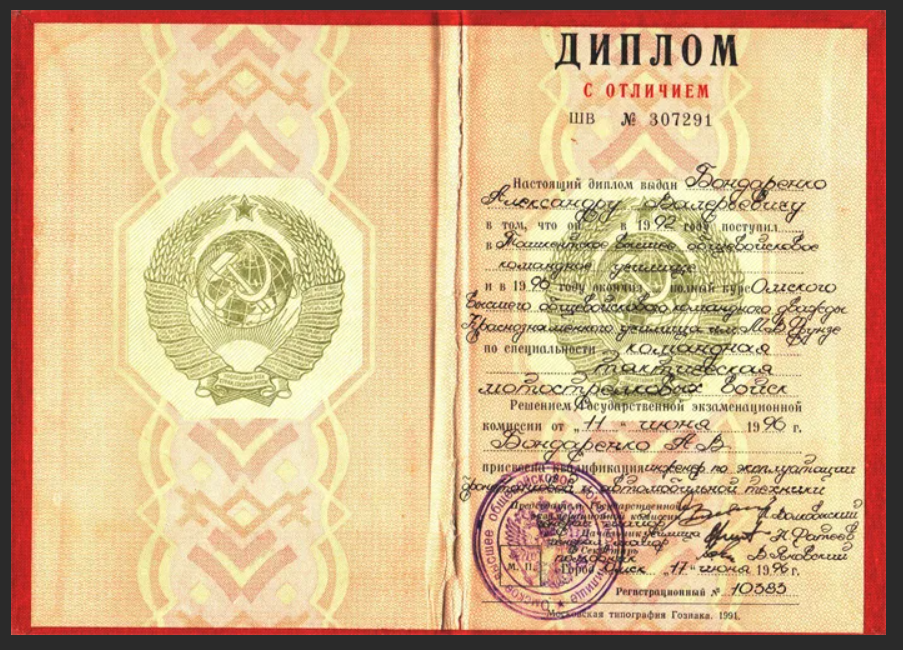 Высшая специальность. Диплом 1994 года. Диплом военного института. Диплом военного училища СССР. Диплом военного университета.