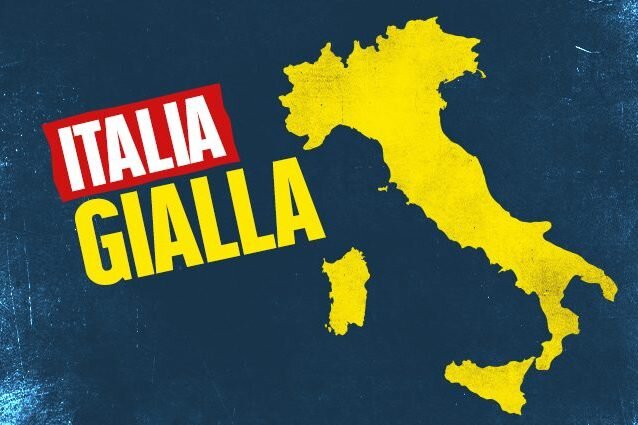 Италия с понедельника вся желтая, и стремится к белой зоне, почти без ограничений