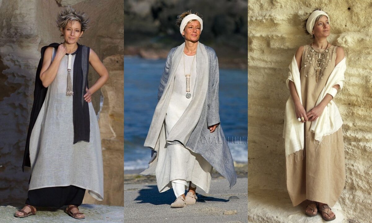 Платья в стиле Бохо из тонкого льна
