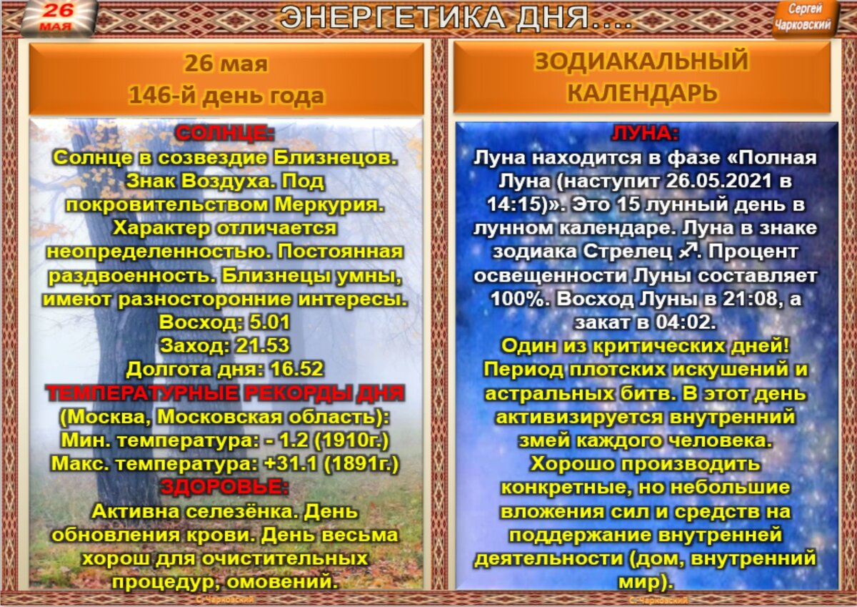 26 мая - все праздники дня во всех календарях. Традиции, приметы, обычаи и  ритуалы дня. | Сергей Чарковский Все праздники | Дзен