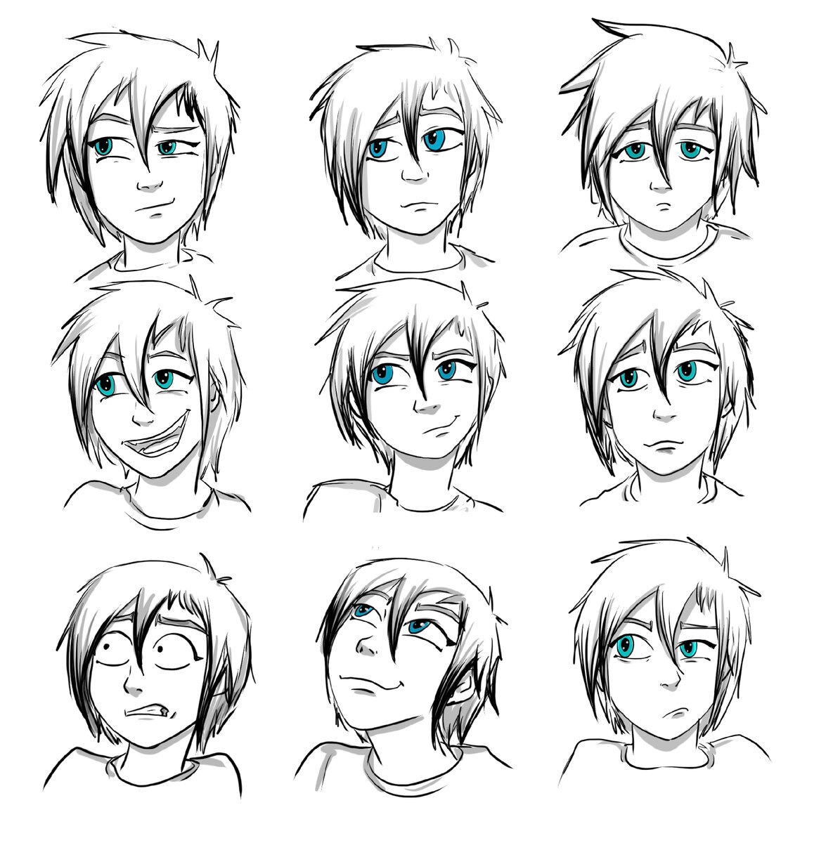        Drawing expressions Cartoon  faces Character model sheet