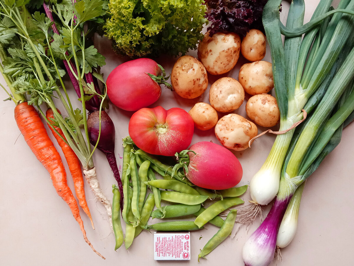 Мои овощи в начале июля