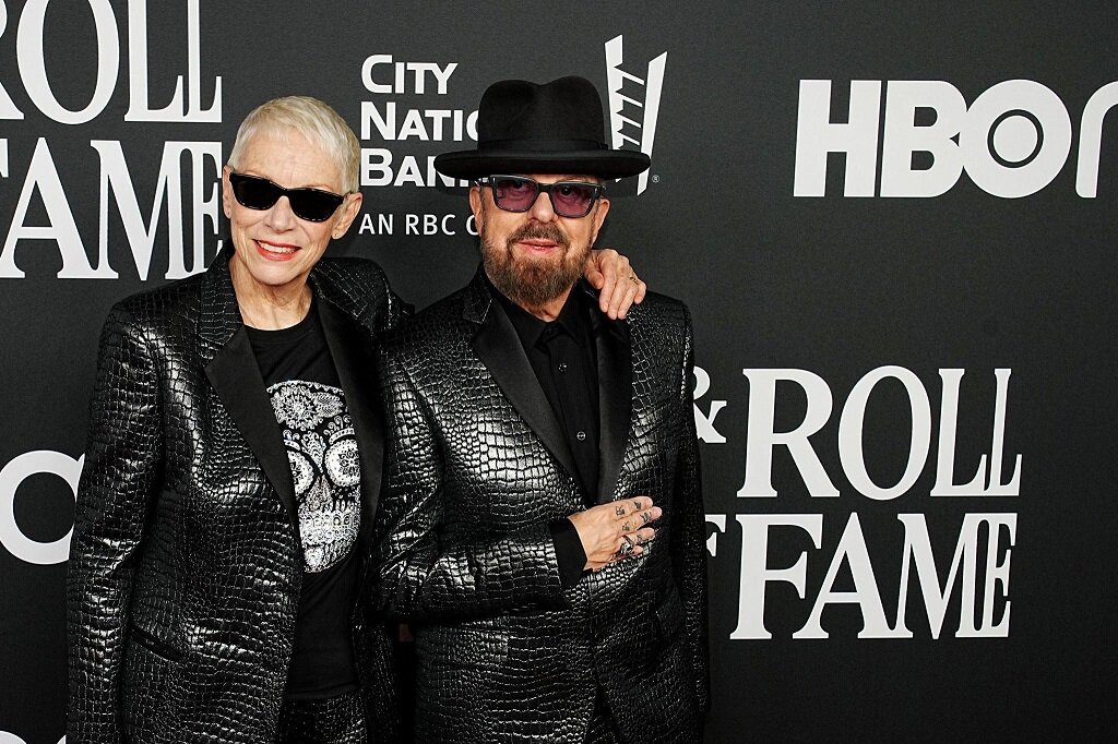 Вот так сейчас выглядят Энни Леннокс и Дэйв Стюарт. Годы идут...