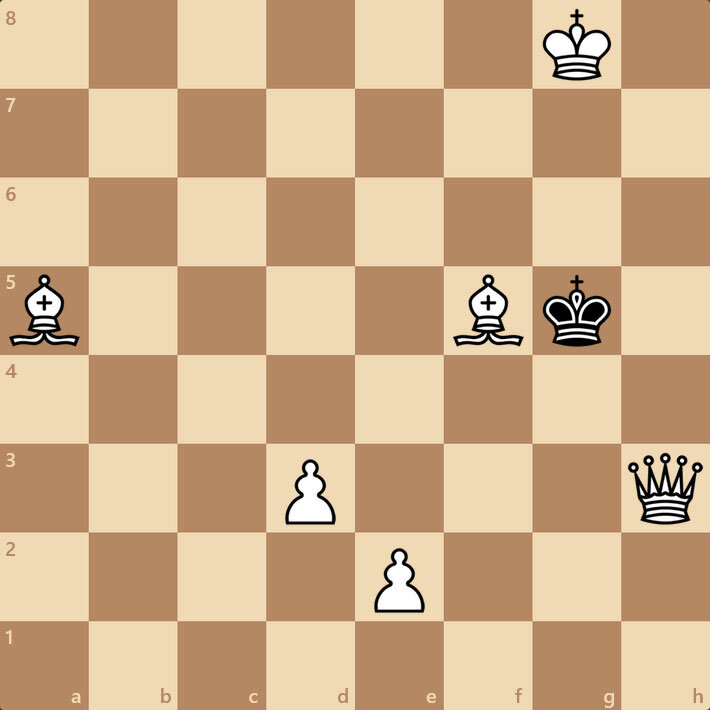 Мат черным в 2 хода. Как это осуществить белым? Они начинают.