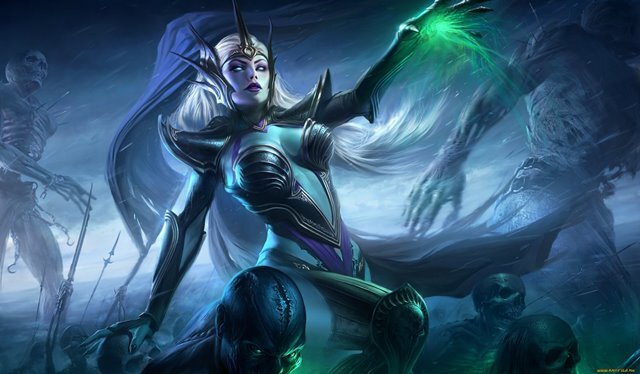 Видите, какая эффектная барышня-некромант? Нехорошим делом занимается... Ну так Инга на неё совершенно не похожа!))) С сайта kartinkin.net