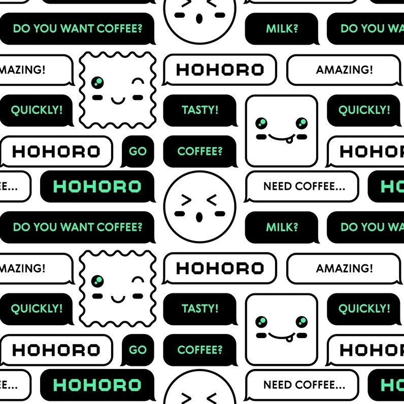 Паттерн кофейни самообслуживания HORORO, разработан в ImCompany