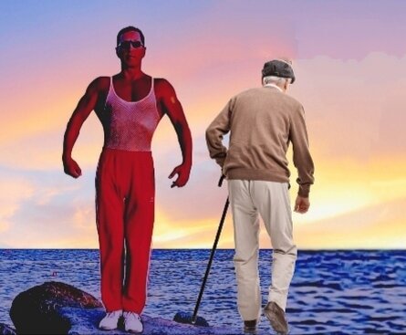 фото автора и его 65-летнего ровесника