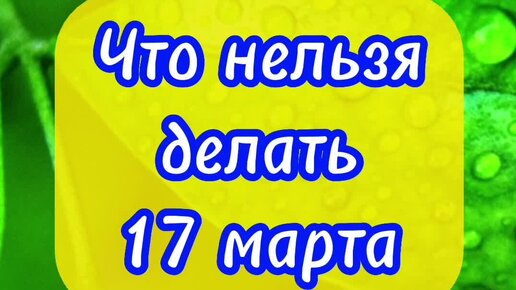 Что нельзя делать 17 мая 2024 года