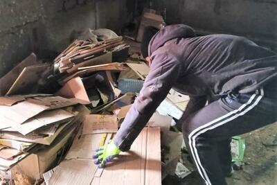    Захламление подвала в пятиэтажке по улице Центральной, 4А во Фрязине © Пресс-служба Госжилинспекции Московской области