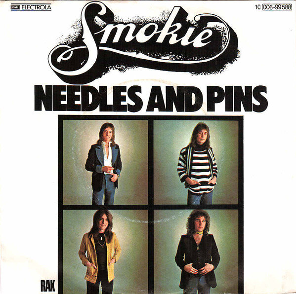 Обложка сингла Smokie "Needles and Pins", 1977 