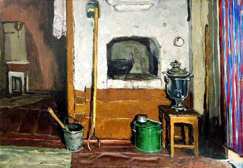 Стожаров В. Ф., Натюрморт "Русская печь", 1972 kirpichiki.pro