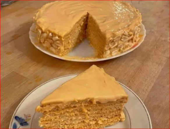 Торт "Коровка" с вареной сгущёнкой. Напомнит вкус знаменитых конфет на топлёном молоке.