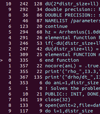 Вот я выполнил команду и текущей оказалась данная позиция: теперь от нее можно двигаться вверх и вниз.
