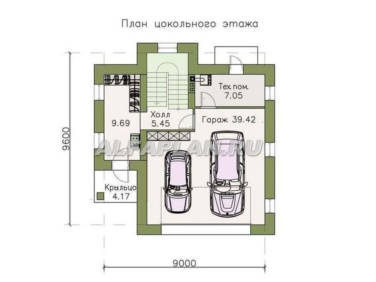 НА СЛАЙД-ШОУ (3 фото): Планировка загородного дома по проекту 361А "Сапфир"                    © Владимир Тарасов 