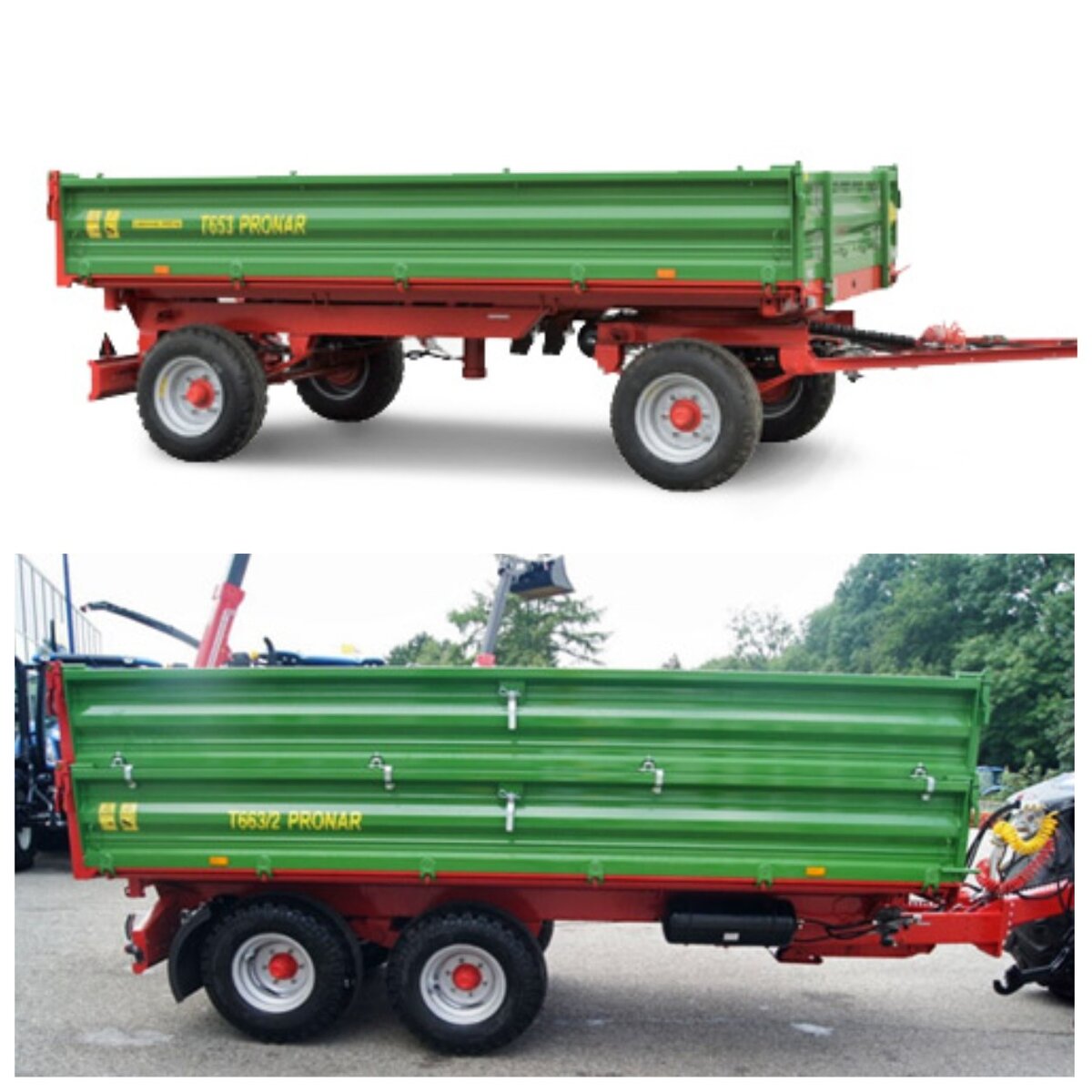 Прицепы самосвальный Pronar Т653  и полуприцеп Pronar Т682 