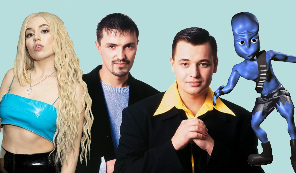 Ava Max, Руки Вверх!, инопланетянин из клипа Eiffel 65 